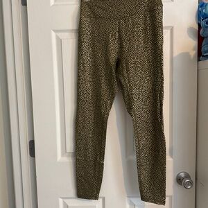 BuffBunny Green and Gold bossy print Leggings